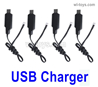Wltoys XK K200 Parts 4pcs USB Charger.